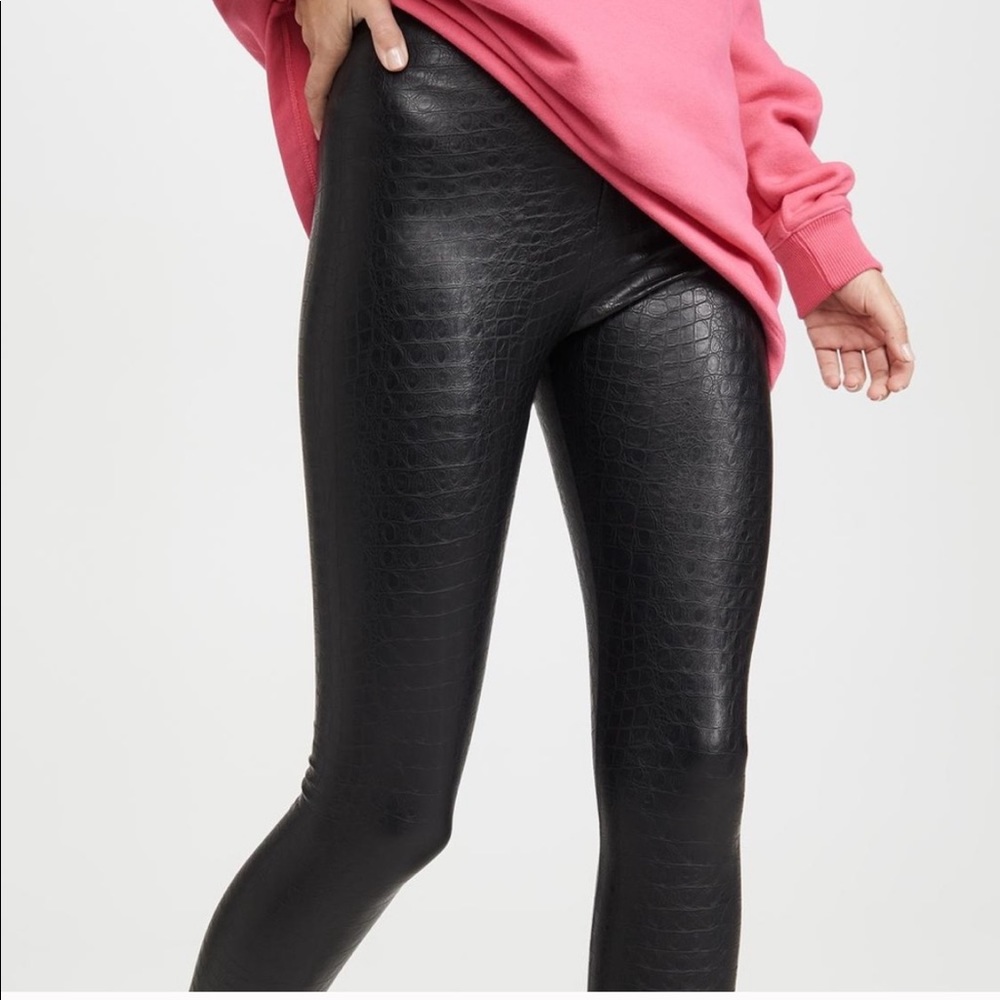 Commando faux leather crocodile legging